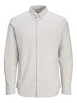 JACK & JONES Jprbrook Oxford T-Shirt L/S Noos Chemise de Loisirs, Sable d'été/Coupe : Coupe ajustée, XXL Homme