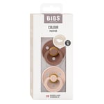 BIBS - Pacifier Colour 2 Pack - Blush/Woodchuck - Size 1