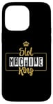 Coque pour iPhone 14 Pro Max Slot Machine King Mens Papa Grandpa Casino Jeux de hasard