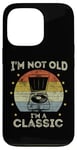 Coque pour iPhone 13 Pro Tourne-disque rétro vintage I'm Not Old I'm Classic Meme Funny