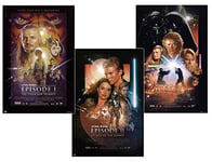 Close Up Star Wars Episode I-III Lot de 3 posters (61 cm x 91,5 cm)