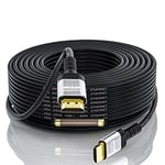 Soonsoonic Câble HDMI 4K 22m avec Amplificateur de Signal | Cable HDMI 2.0 haute vitesse & 4K@60Hz HDR ARC HDCP2.2 CEC 3D Ethernet - Cordon HDMI| Pour UHD, moniteur, portable, Xbox, PS4/PS5 etc.