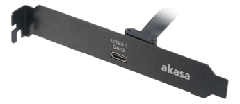 AKASA AK-CBUB37-50BK - USB-panel - 20-stifts USB 3.1-header til 24 pin USB-C - 50 cm