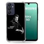 Cokitec Coque Renforcée pour Samsung Galaxy A16 5G Musique Johnny Hallyday Noir