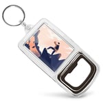 Acrylic Bottle Opener Keyring - Backpacker Traveller Explorer Mountain Climb  #4