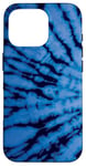 iPhone 16 Pro Cool Tie-dye Pattern Boho Hippie Blue Tie Dye Case