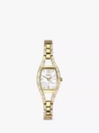 Sekonda 2392.27 Women's Cubic Zirconia Bracelet Strap Watch, Gold/Mother of Pearl