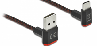 DELOCK – EASY-USB 2.0 Type-A male to USB Type-C™ male angled up / down 2 m  (85278)