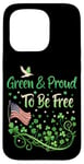 Coque pour iPhone 15 Pro Vert et fier d'être libre - Progressives de la Saint-Patrick