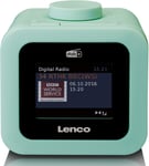 Radio-Réveil Cr-620 Dab+ Avec Écran Couleur Tft 3"" - Pll Fm - 40 Stations Mémorisables Pour Fm Et Dab + - Alarme Et Fonction Snooze - 2 W Rms - 3,5 Mm - Vert