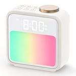 FUNFOR Light Alarm Clock, Wake Up Light for Heavy Sleepers, 6 Natural Sounds and 10 Colors RGB Night Light, Dual Sunlight Alarms, Sleep Aid & Snooze, Bedside Alarm Clocks for Kid's Bedroom