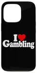 Coque pour iPhone 13 Pro I LOVE HEART GAMBLING CASINOS PARIS TRADING LAS VEGAS