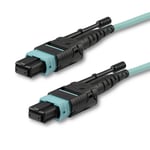 StarTech MTP Fiber Optic Cable - 10 ft / 3m - OM3 - 40Gb - Push / Pull Tab - Plenum - MPO / MTP Connector - Fiber Patch Cable (MPO12PL3M) -