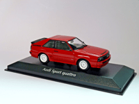 Audi Sport Quattro rouge de 1984 au 1/43 de Minichamps / Maxichamps 940012120