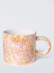 John Lewis Iridescent Stoneware Mug, 400ml, Orange/Multi