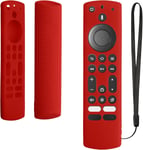 Étui Compatible avec Toshiba and Insignia NS-RCFNA-21, CT-RC1US-21, CT95018 / Fire TV Coque - Coque télécommande TV en Silicone - Rouge