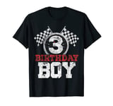 Birthday Boy 3 Three Race Car 3rd Birthday Racing Car Driver T-Shirt