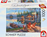 Schmidt Spiele Puzzle 1000 pièces Darrel Bush, Bord du lac Loon, New York, 58530, Multicolore