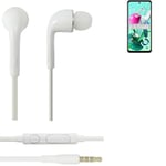 Earphones pour LG Electronics Q92 in ear headset stereo blanc