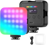 NEEWER Lumière Vidéo Magnétique RGB, Éclairage Appareil Photo LED RGB61 360° avec 3 Griffes, IRC 97+, 20 Scène, 2500K~8500K, Batterie Rechargeable 2000mAh, Lampe Vidéo pour Youtube/Vlog/Photographie