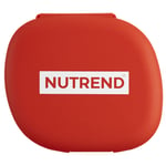 Nutrend Pill Box Container pour gélules, vitamines avec compartiments rouge