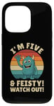 Coque pour iPhone 13 Pro Five and Feisty Monster Birthday Graphic for Kids