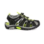 Regatta Kids' Westshore Lightweight Walking Sandals Black Lime Green, Size: UK Junior 1