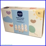 MAM Feed and Soothe Anti-Colic Newborn Baby Bottle & Soother Gift Set