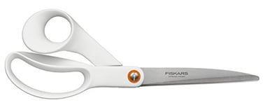 Fiskars Universal Scissors, Total Length: 24 cm, Steel/Synthetic Material, Functional Form, White, 1020414