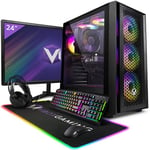 Vibox VII-115 PC Gamer - 24 Écran Pack - Intel i7 13700F Processeur 5.2GHz - Nvidia RTX 4060 8Go - 16Go RAM - 1To NVMe M.2 SSD - 600W PSU - Windows 11 - WiFi