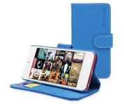 Snugg Coque iPod Touch, Apple iPod Touch Etui à Rabat [Emplacements pour Cartes] Cuir Portefeuille Housse Désign Exécutif [Garantie à Vie] - Bleu Electrique, Legacy Range