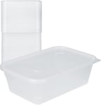 30 x Plastic Food Containers With Lids Clear Storage Boxes Rectangular Airtight