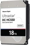 WD Ultrastar DC HC550 WUH721818ALE6L4 - Disque dur - 18 To - interne - 3.5" - SATA 6Gb/s - 7200 tours/min - mémoire tampon : 512 Mo