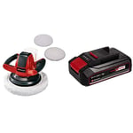 Einhell Power X-Change Cordless Car Polisher And Buffer With Battery - 18V, 2500 RPM, Battery Powered 254mm Disc Machine Polisher - CE-CB 18/254 Li Cordless Polishing Machine