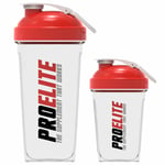 Red 700ml + 500ml Protein Shaker Bottle Smart Mixer Water Shake Blender Cup Ball