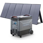 Station d'alimentation portable R4000 générateur solaire 3600Wh LiFePO4 batterie ca 4000W,charge rapide commande vocale,avec panneau solaire 400W