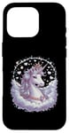 Coque pour iPhone 16 Pro licorne imaginative avec des étoiles