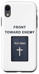 iPhone XR Front Toward Enemy – Christian Faith Military Cross & Bible Case