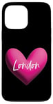 Coque pour iPhone 13 Pro Max London Rose Nom Cœur Love Woman Girl Friend England UK