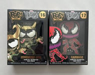 Funko Pop Pin Marvel Venom Carnage 17 Venomized Loki 16 Collectable with stand