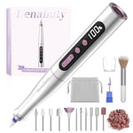 Denabuty Ponceuse pour Ongles Professionnelle 35000 tr/min, 12 en 1 Lime a Ongle Electrique Sans Fil Avec LED écran Numérique, Kit de Manucure Pédicure Rechargeable Vitesse Réglable DN-2402