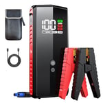 VANTRUE JS1 Booster Batterie Voiture 3000A, 20000mAh, 12V Portable Jump Starter (Jusqu'à 7.5L Essence ou 6.0L Gazole), Démarreur de Chargeur Batterie avec HD Écran LCD Lampe LED, PD 65W Charge Rapide