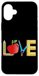 iPhone 16 Plus Love Apple Pencil Ruler Teacher School Design Case