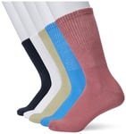 JACK & JONES Men's Jachugo Tennis Socks Pack of 5, Mesa Rose/Pack: Desert Sage-White-Pacific Coast-Navy Blazer, One Size