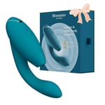 Womanizer Duo 2 Clitoral Sucking Rabbit Vibrator - Clit G-spot Vibrating Sex Toy - 14 Intensity Levels & 10 Vibration Modes - Waterproof G spot Vibrating Toy - Rechargeable Dual Stimulator - Petrol