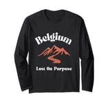 Lost On Purpose Belgium Travel Vacation Belgium Long Sleeve T-Shirt