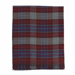 Echarpe Aberdeen Tartan Bordeaux  en laine. - Bordeaux -  FABRIQUE EN ITALIE.