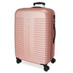 Roll Road India Valise Grande Rose 55 x 80 x 29 cm Rigide ABS Fermeture à Combinaison latérale 108 l 4,88 kg 4 Roues Doubles