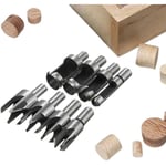 Swyeoot - Tourillon Bois 8PCS hss Foret Bois Fraise à Bouchonner Bois outil de coupe bois Mèches des Bouchons Wood Plug Cutter Drill Bits 6mm