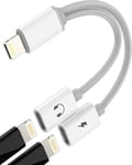 Adaptateur Double Lightning Vers Ecouteur Et Chargeur Jack(2 En 1)Pour Iphone 14 13 Écouteurs Audio Auxiliaire Câble Certifié Pour Apple Mfi Connecteur Pour Ipad Casques Splitter T[QUE072924]